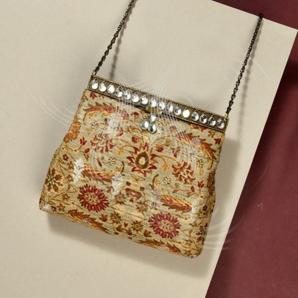 Silk Luxe with Diamond Kundan Stonework Frame (F12)