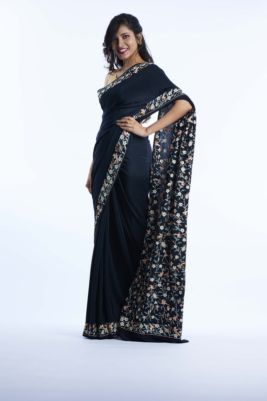 Black Crepe 'hilla' Design (G110-B)