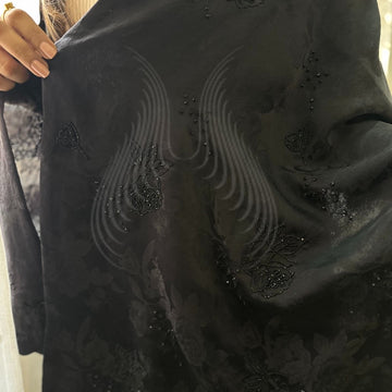 Beads on Black Jacquard (ST27)