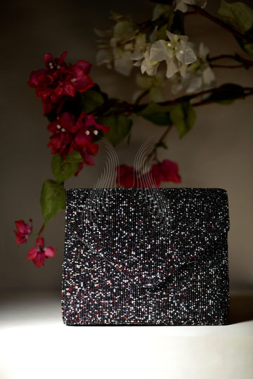 Black & White Glitterati Envelope (B12)