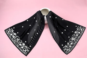 Floral Gara on Black (ST25)